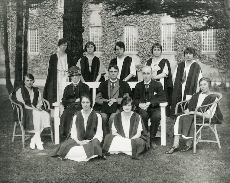 Black and white photograph of some of the first students and staff, taken in 1922, (ULA/FG5/1/1).