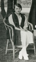Cropped photograph of Nancie Capey from first class photograph