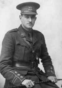 Black and white photograph of Captain Reginald Faire in military uniform.