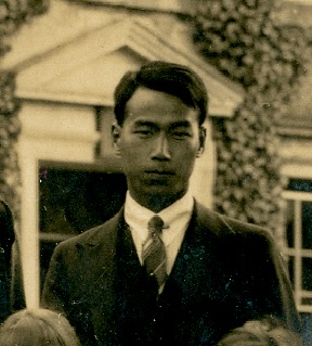 Photograph of one of our first international students, thought to be either Aigi Tajiri or Tamotsu Shishikura, from the Class photo for 1923-24 (University of Leicester Archives, ULA/FG5/1/2)