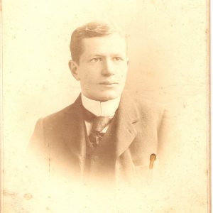 Sepia photograph of Percy Gee as a young man